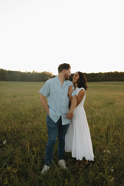 engagement photoshoot scenic farm land aesthetic outdoor wedding venue near lynchburg virginia barn reception space